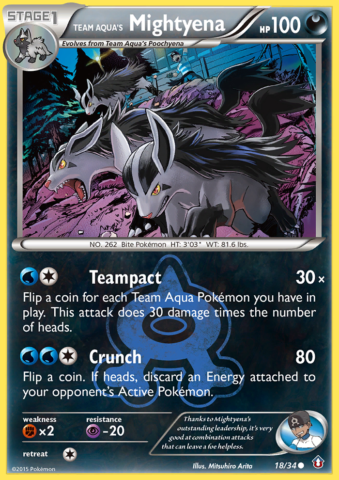 Team Aqua's Mightyena (18/34) [XY: Double Crisis] | Card Merchant Takapuna