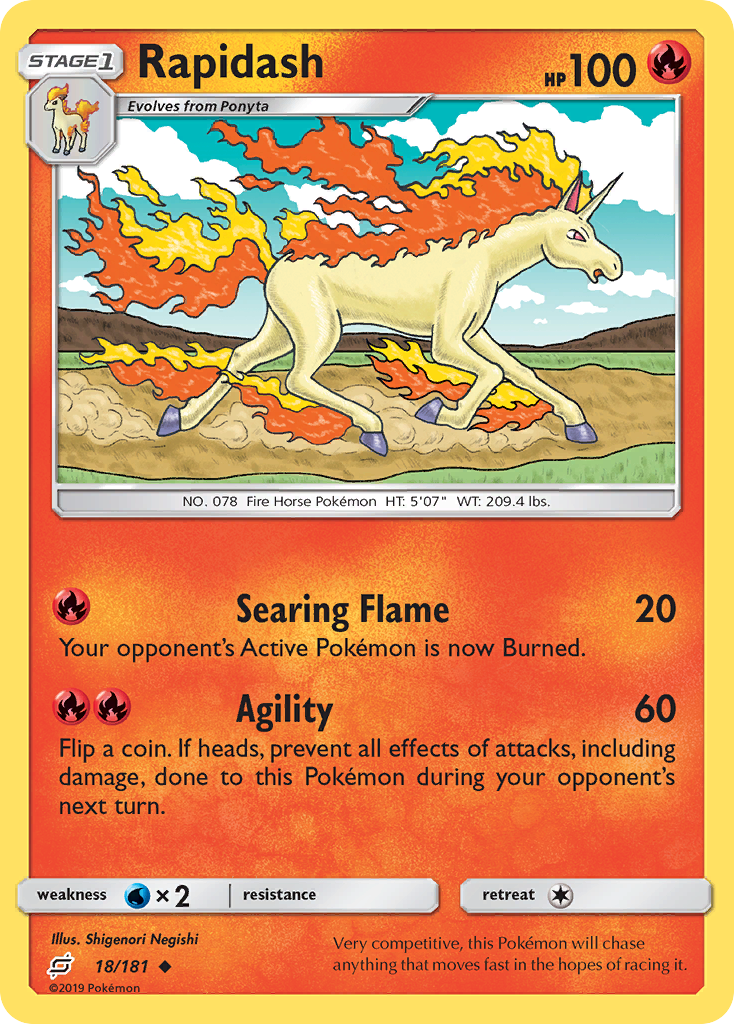 Rapidash (18/181) [Sun & Moon: Team Up] | Card Merchant Takapuna