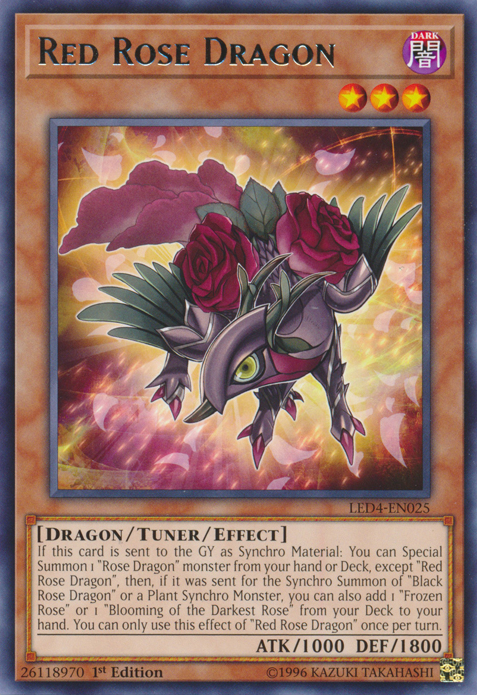 Red Rose Dragon [LED4-EN025] Rare | Card Merchant Takapuna