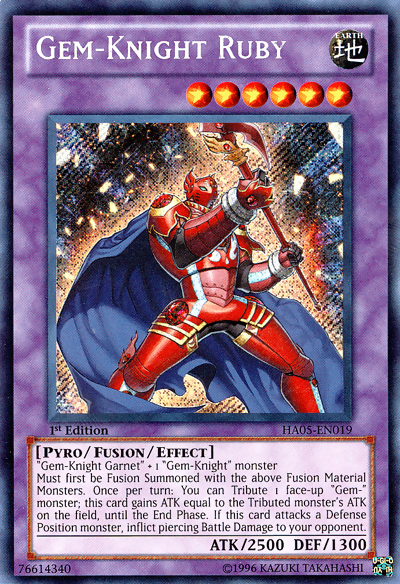 Gem-Knight Ruby [HA05-EN019] Secret Rare | Card Merchant Takapuna