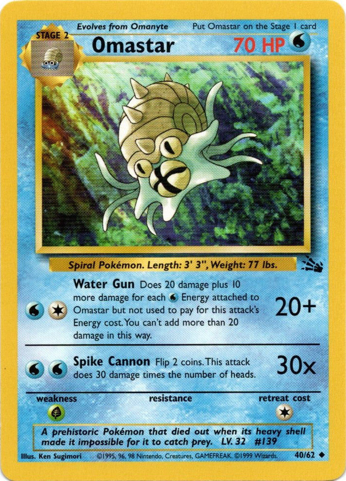 Omastar (40/62) [Fossil Unlimited] | Card Merchant Takapuna