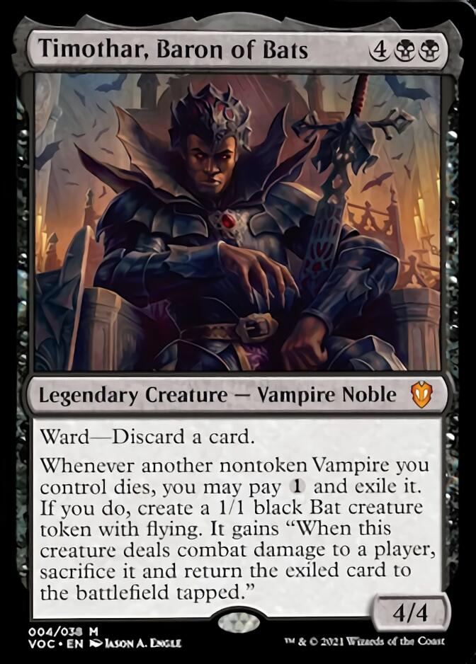 Timothar, Baron of Bats [Innistrad: Crimson Vow Commander] | Card Merchant Takapuna