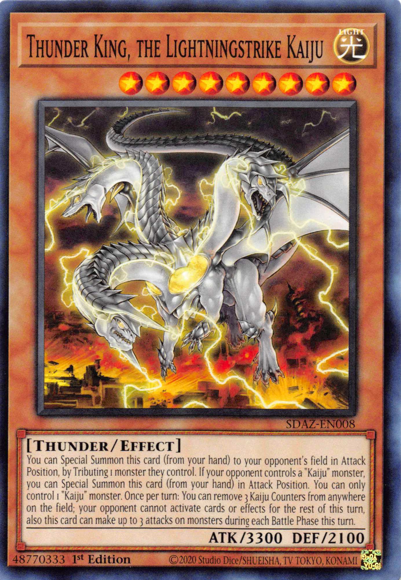 Thunder King, the Lightningstrike Kaiju [SDAZ-EN008] Common | Card Merchant Takapuna