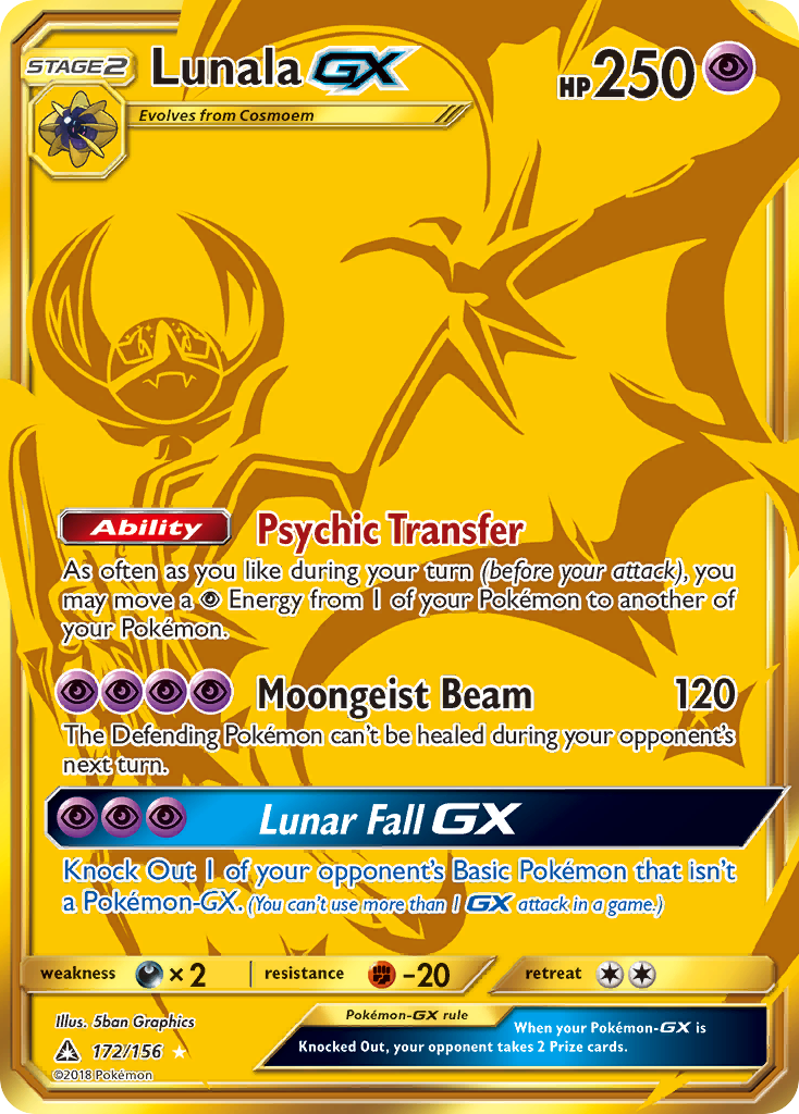 Lunala GX (172/156) [Sun & Moon: Ultra Prism] | Card Merchant Takapuna