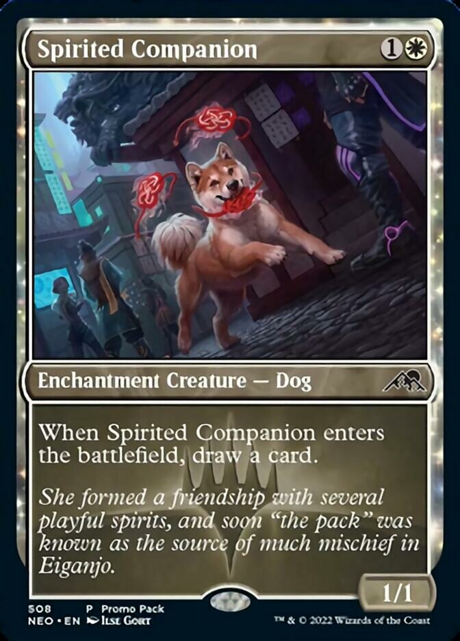 Spirited Companion (Promo Pack) [Kamigawa: Neon Dynasty Promos] | Card Merchant Takapuna