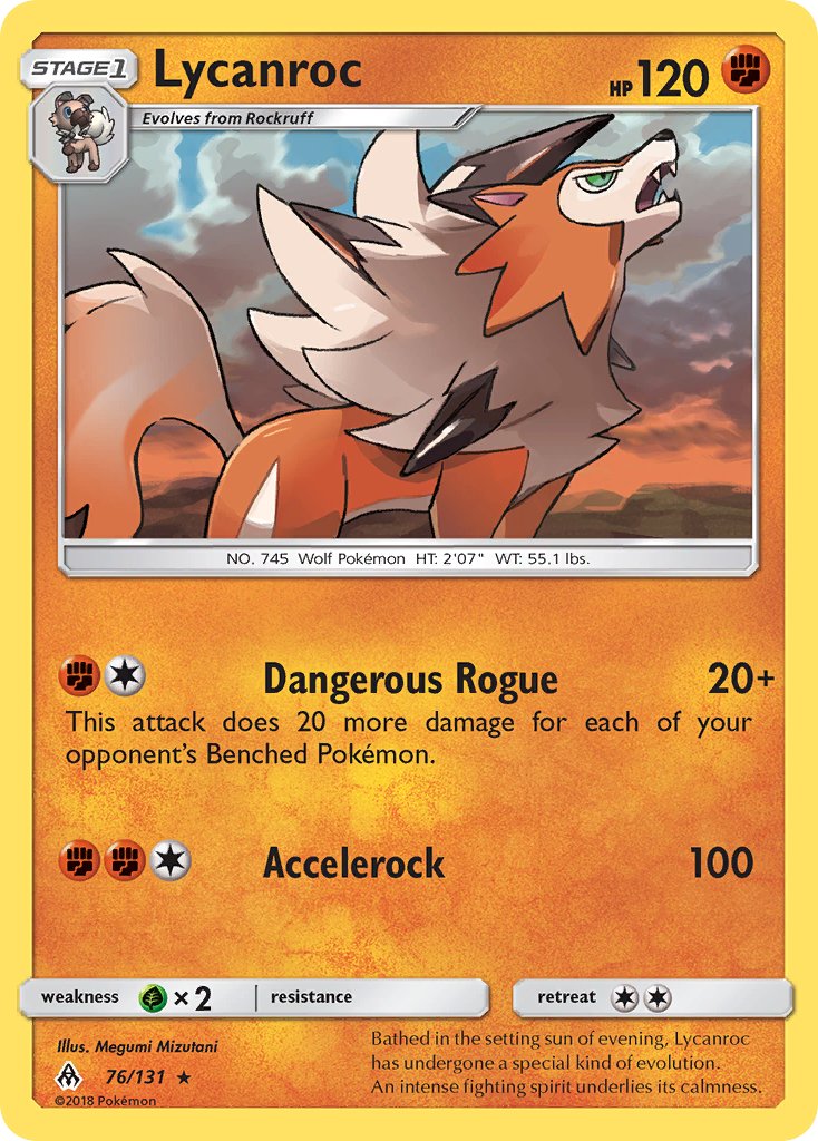 Lycanroc (76/133) (Theme Deck Exclusive) [Sun & Moon: Forbidden Light] | Card Merchant Takapuna