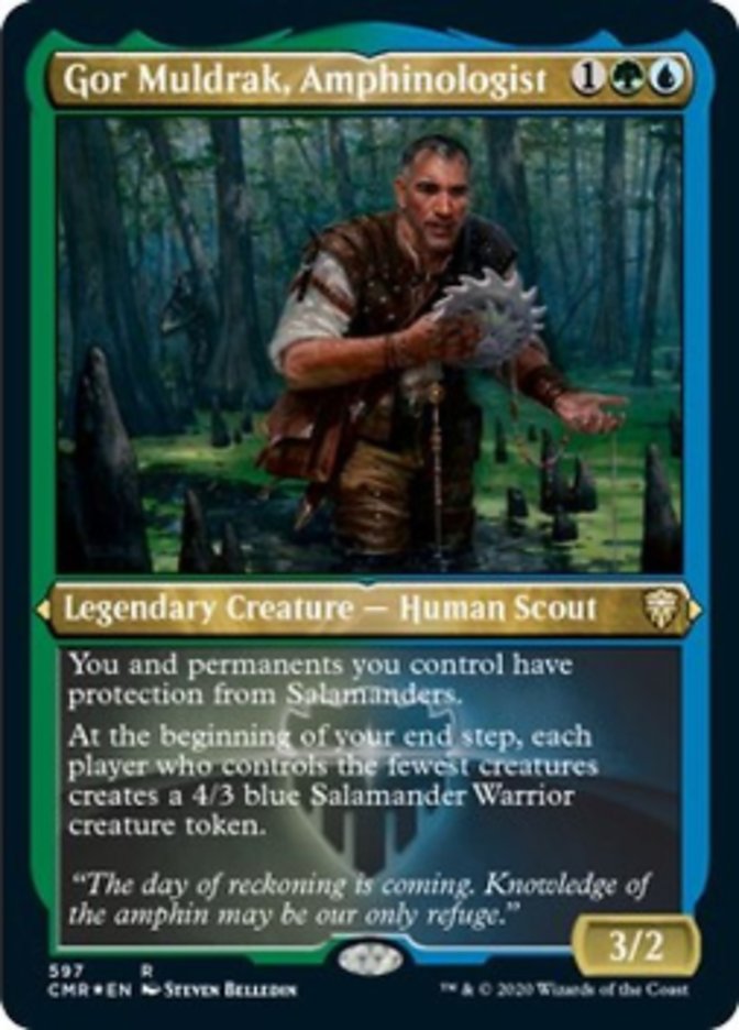 Gor Muldrak, Amphinologist (Etched) [Commander Legends] | Card Merchant Takapuna