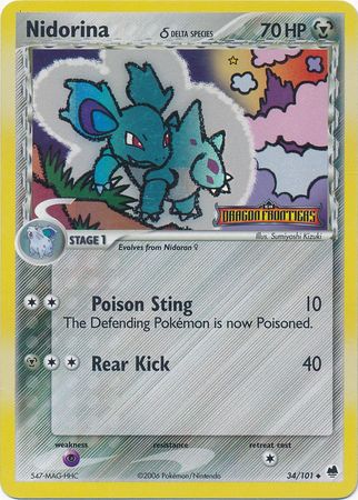 Nidorina (34/101) (Delta Species) (Stamped) [EX: Dragon Frontiers] | Card Merchant Takapuna