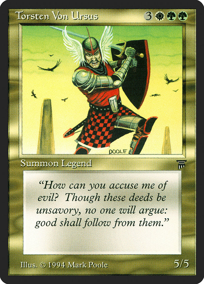 Torsten Von Ursus [Legends] | Card Merchant Takapuna