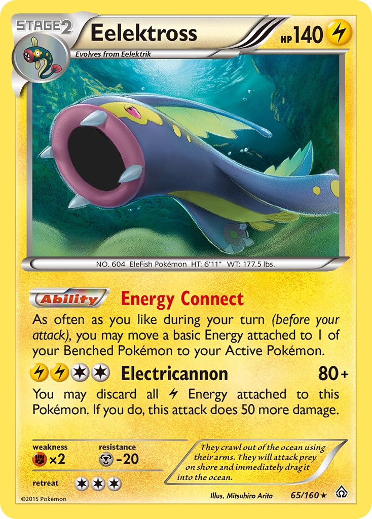 Eelektross (65/160) (Cosmos Holo) (Blister Exclusive) [XY: Primal Clash] | Card Merchant Takapuna