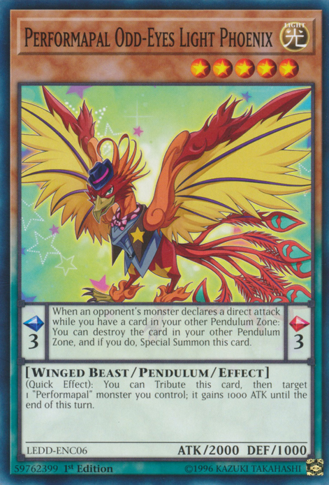 Performapal Odd-Eyes Light Phoenix [LEDD-ENC06] Common | Card Merchant Takapuna