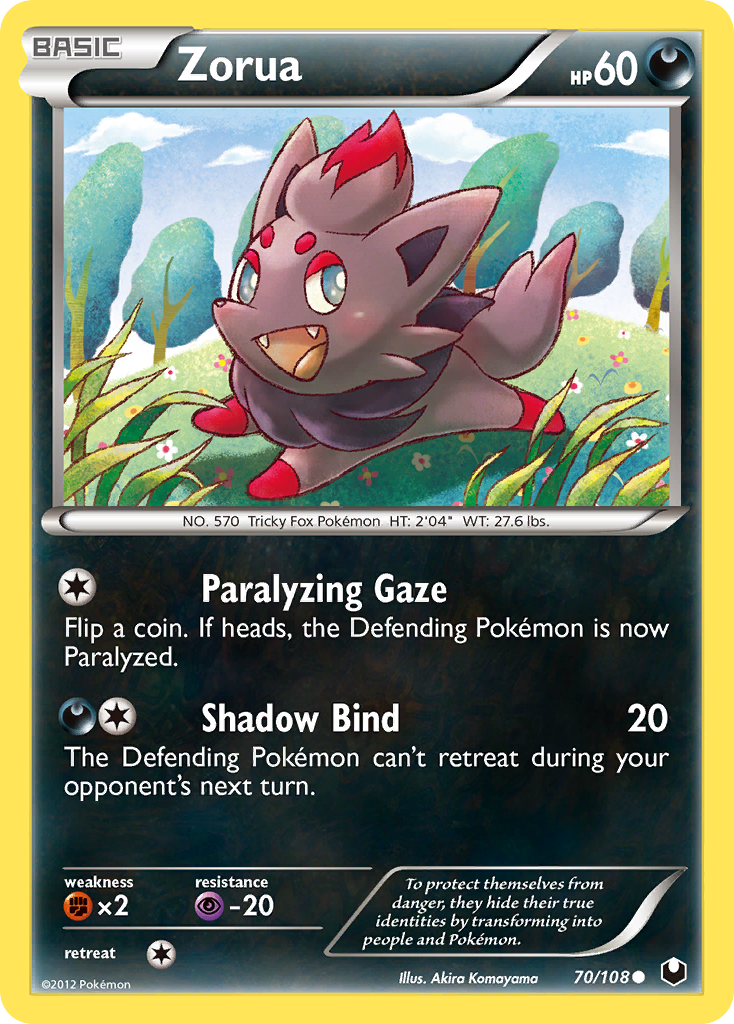 Zorua (70/108) [Black & White: Dark Explorers] | Card Merchant Takapuna