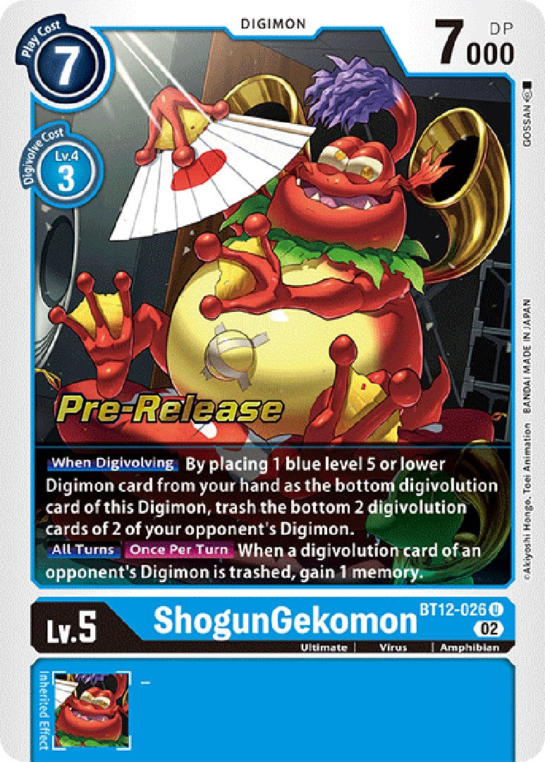 ShogunGekomon [BT12-026] [Across Time Pre-Release Cards] | Card Merchant Takapuna