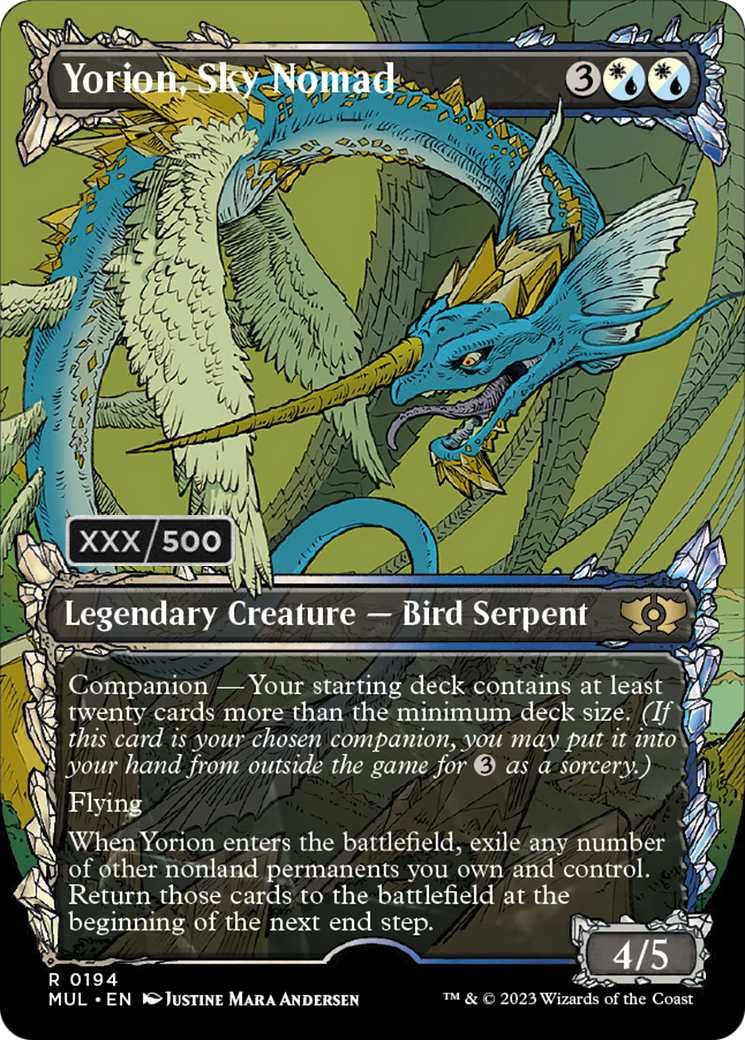 Yorion, Sky Nomad (Serialized) [Multiverse Legends] | Card Merchant Takapuna