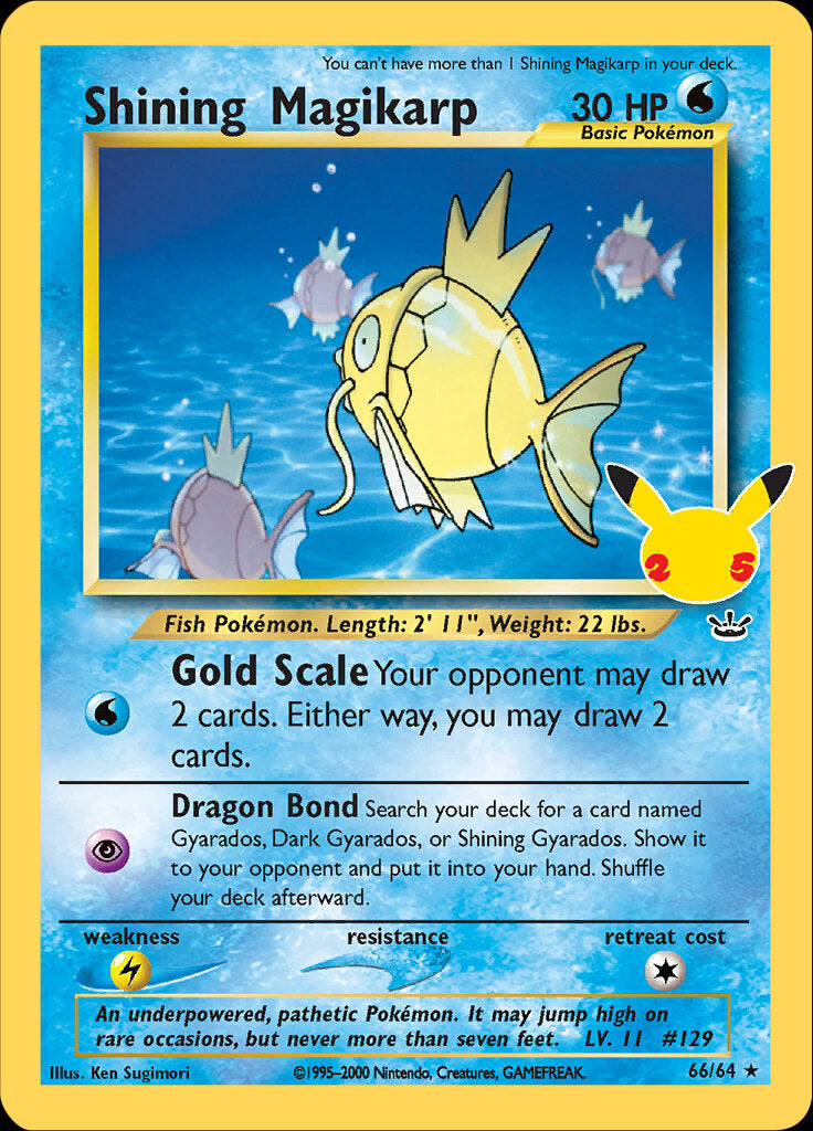 Shining Magikarp (66/64) [Celebrations: 25th Anniversary - Classic Collection] | Card Merchant Takapuna