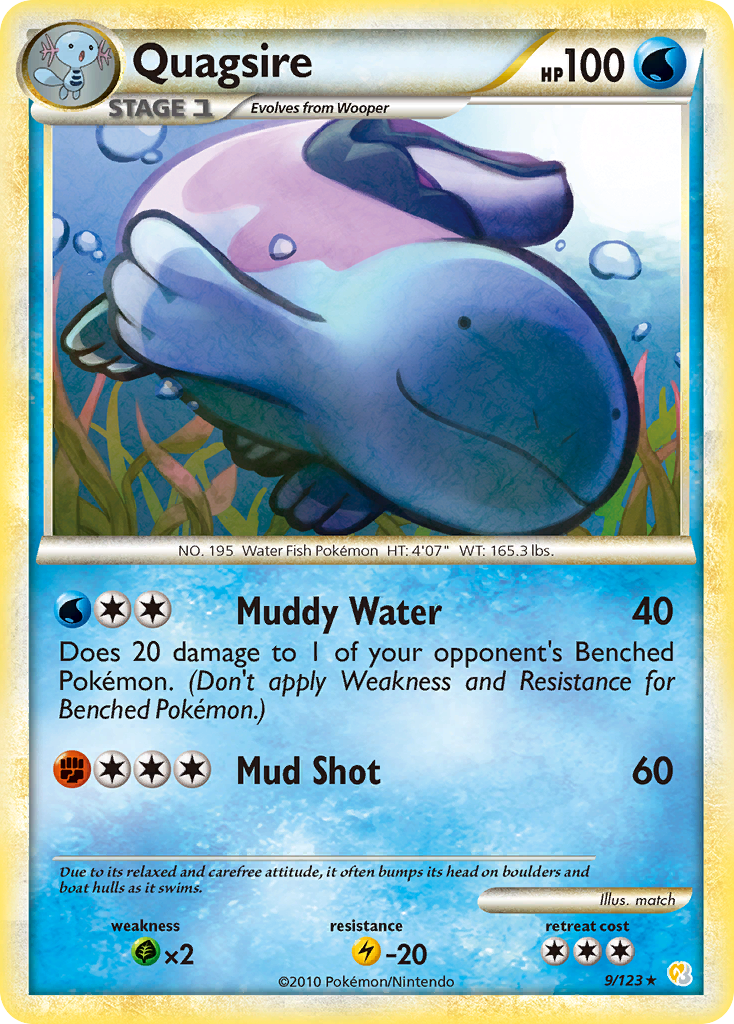 Quagsire (9/123) [HeartGold & SoulSilver: Base Set] | Card Merchant Takapuna