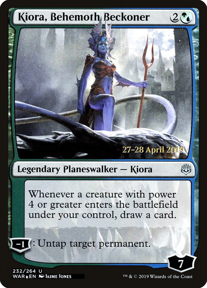 Kiora, Behemoth Beckoner [War of the Spark Prerelease Promos] | Card Merchant Takapuna