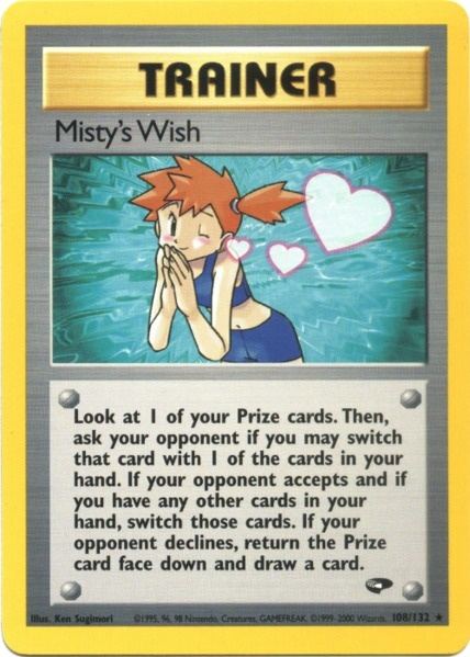 Misty's Wish (108/132) [Gym Challenge Unlimited] | Card Merchant Takapuna