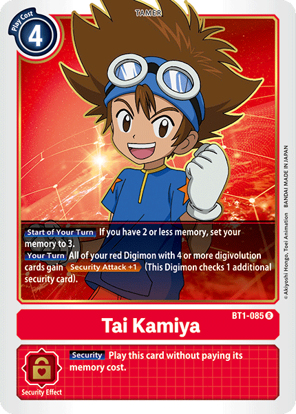 Tai Kamiya [BT1-085] [Release Special Booster Ver.1.0] | Card Merchant Takapuna