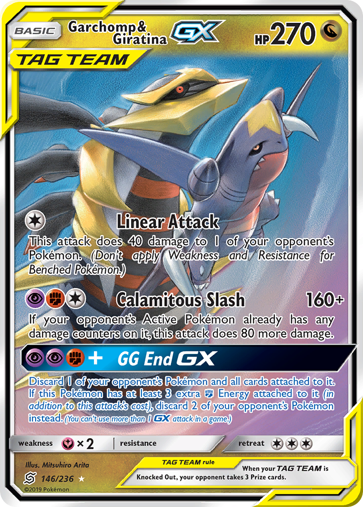 Garchomp & Giratina GX (146/236) [Sun & Moon: Unified Minds] | Card Merchant Takapuna