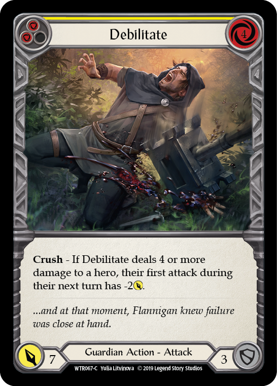 Debilitate (Yellow) [WTR067-C] (Welcome to Rathe)  Alpha Print Normal | Card Merchant Takapuna