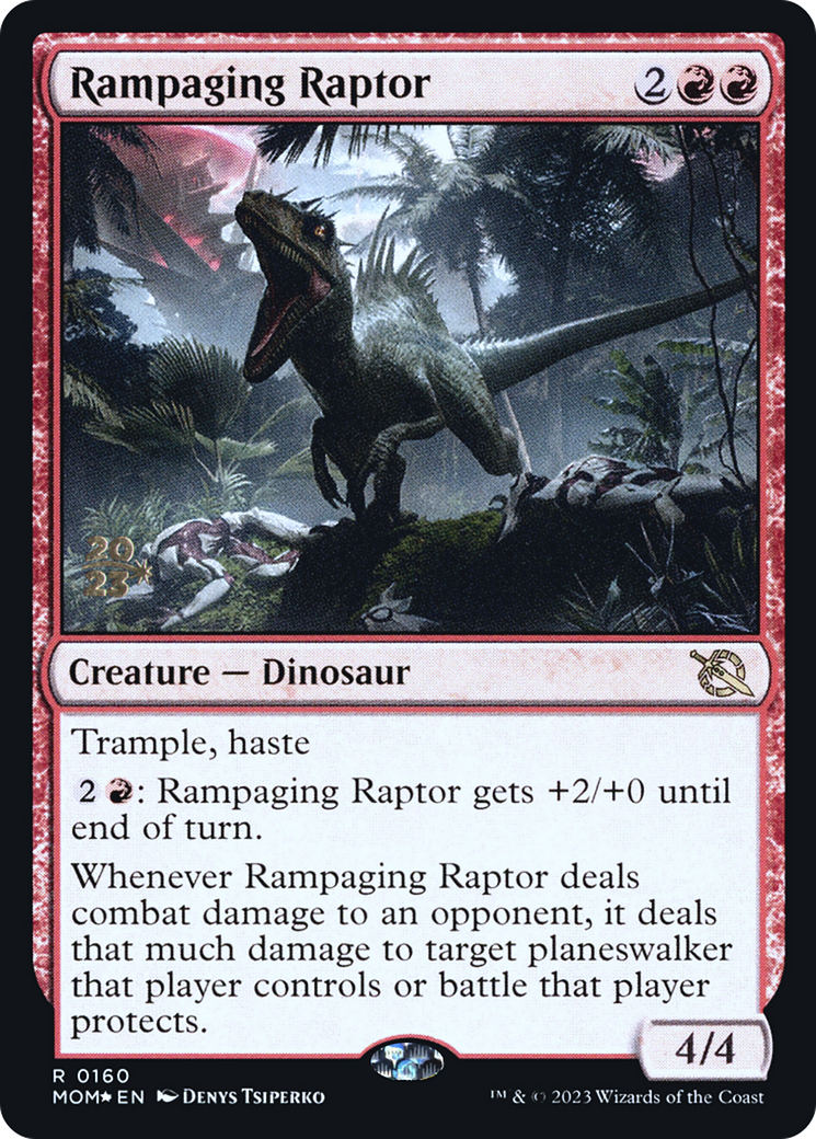 Rampaging Raptor [March of the Machine Prerelease Promos] | Card Merchant Takapuna