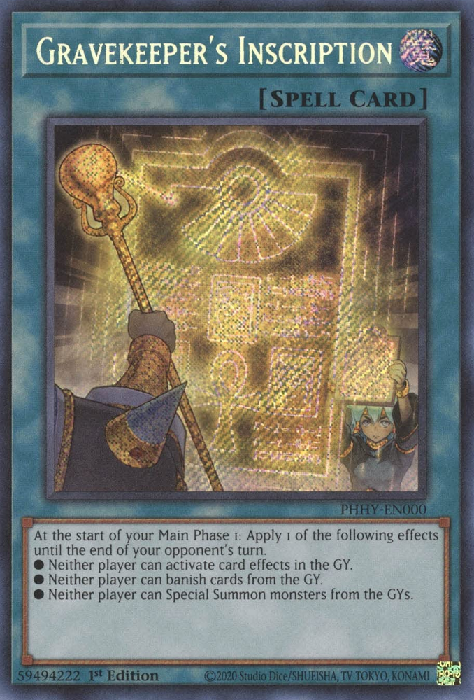 Gravekeeper's Inscription [PHHY-EN000] Secret Rare | Card Merchant Takapuna