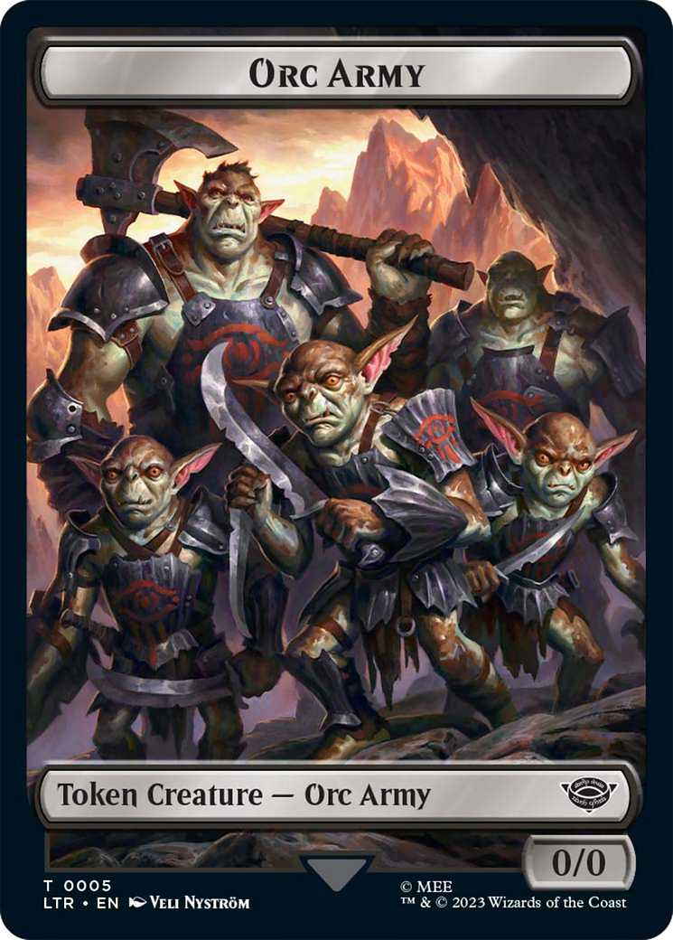 Food (09) // Orc Army (05) Double-Sided Token [The Lord of the Rings: Tales of Middle-Earth Tokens] | Card Merchant Takapuna