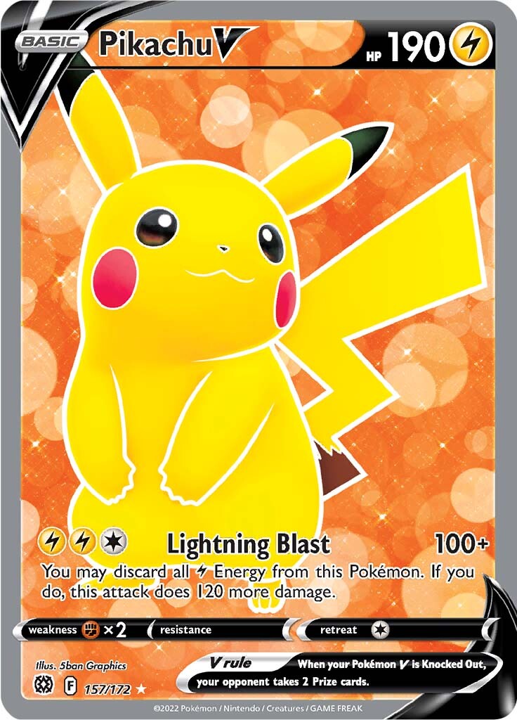 Pikachu V (157/172) [Sword & Shield: Brilliant Stars] | Card Merchant Takapuna