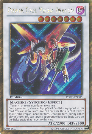 Power Tool Mecha Dragon [PGLD-EN005] Gold Secret Rare | Card Merchant Takapuna