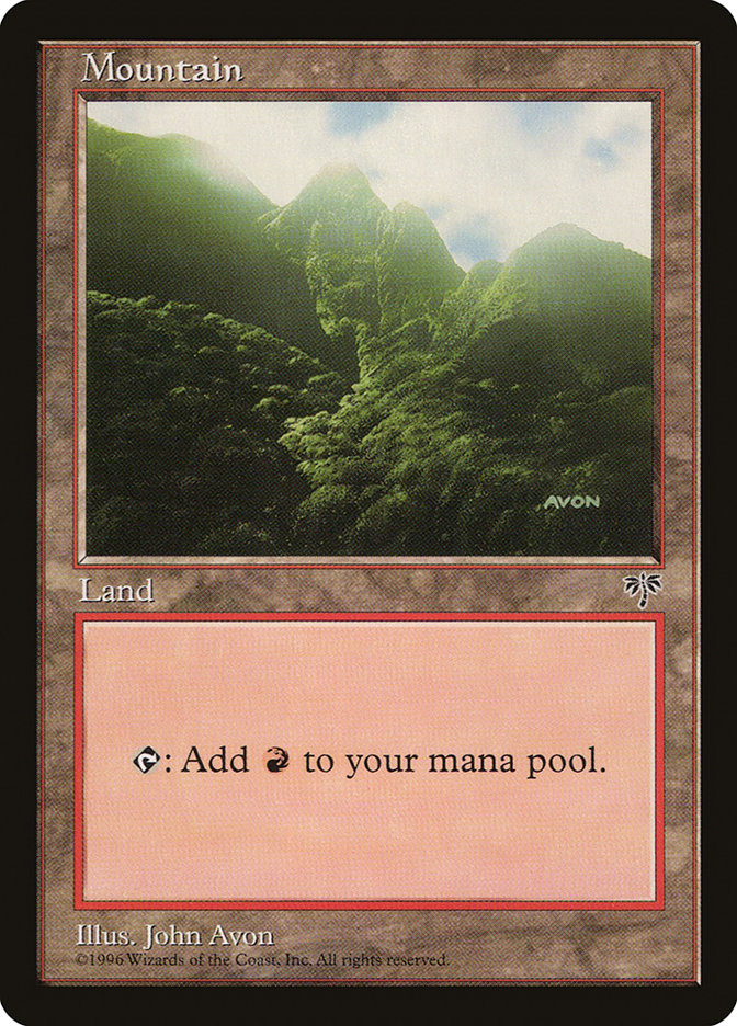 Mountain (Green Signature) [Mirage] | Card Merchant Takapuna