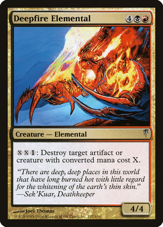 Deepfire Elemental [Coldsnap] | Card Merchant Takapuna