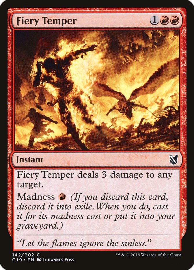 Fiery Temper [Commander 2019] | Card Merchant Takapuna