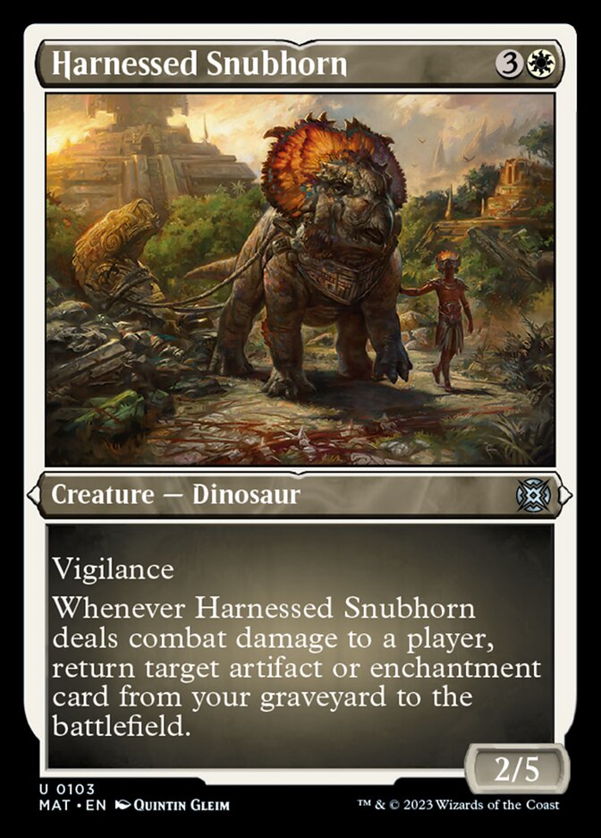 Harnessed Snubhorn (Foil Etched) [March of the Machine: The Aftermath] | Card Merchant Takapuna