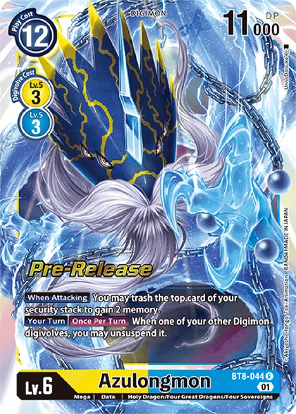 Azulongmon [BT8-044] [New Awakening Pre-Release Cards] | Card Merchant Takapuna