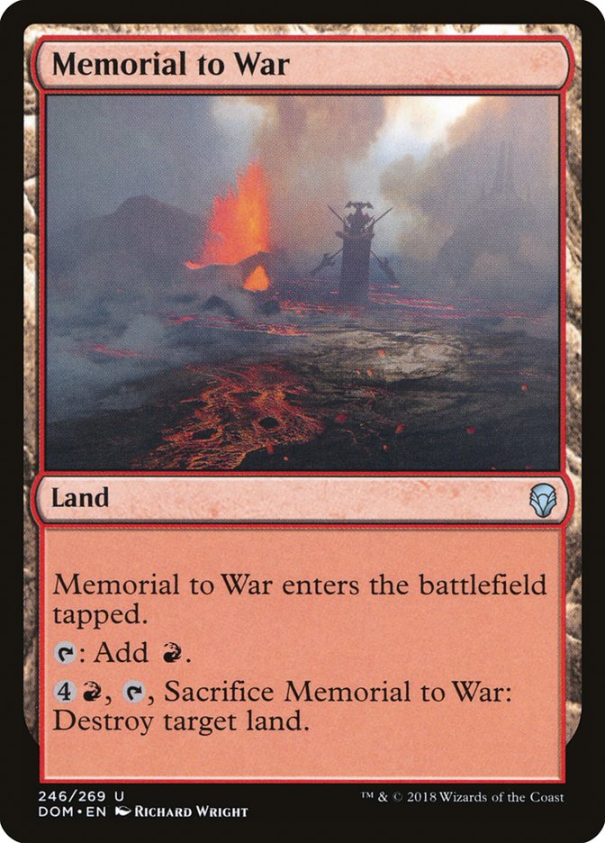 Memorial to War [Dominaria] | Card Merchant Takapuna