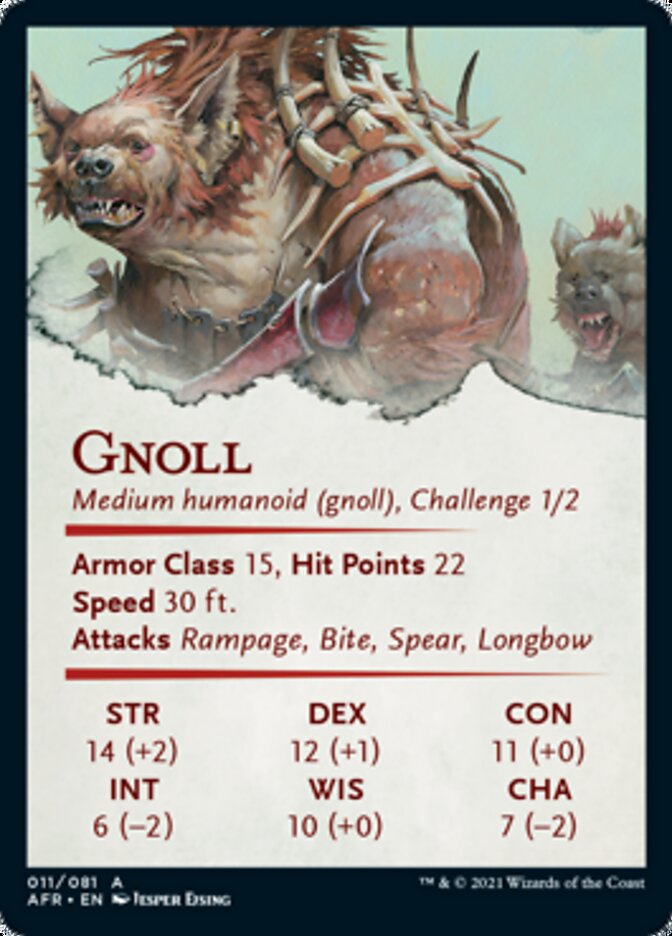 Gnoll Art Card (Gold-Stamped Signature) [Dungeons & Dragons: Adventures in the Forgotten Realms Art Series] | Card Merchant Takapuna