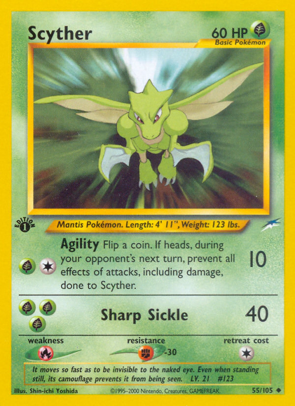 Scyther (55/105) [Neo Destiny 1st Edition] | Card Merchant Takapuna