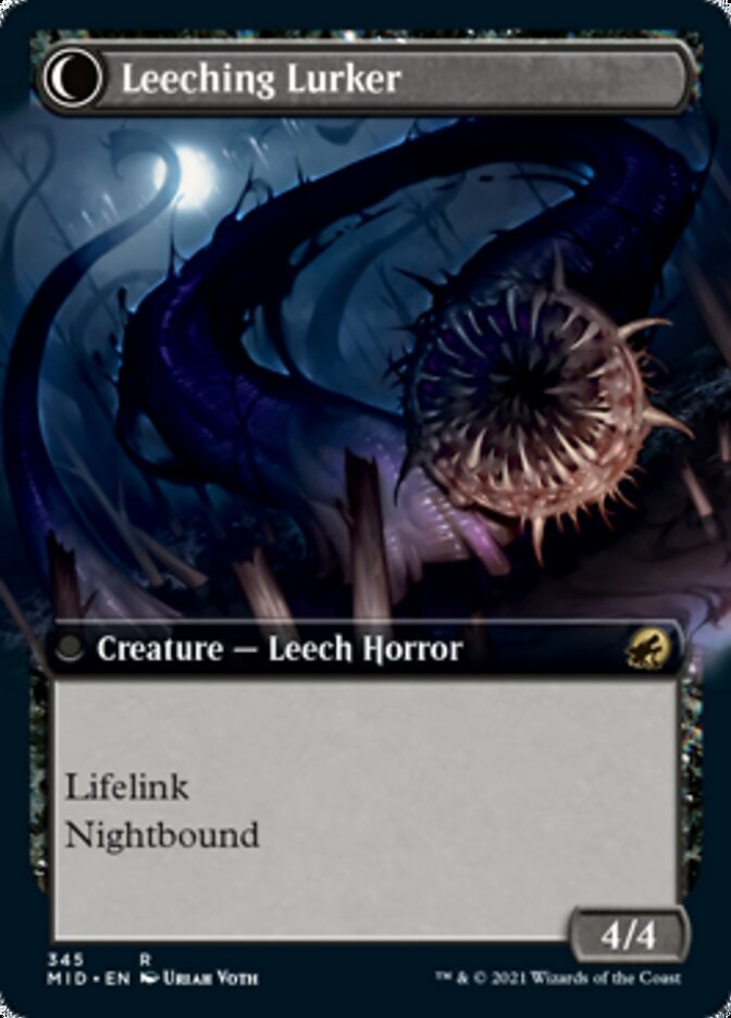 Curse of Leeches // Leeching Lurker (Extended Art) [Innistrad: Midnight Hunt] | Card Merchant Takapuna