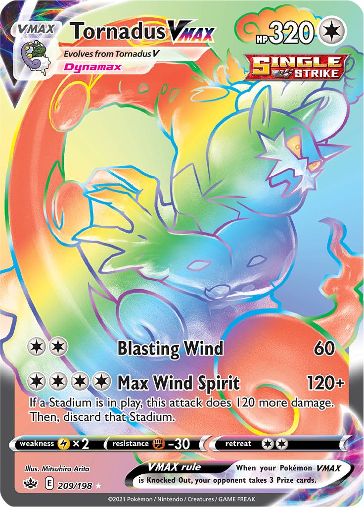 Tornadus VMAX (209/198) [Sword & Shield: Chilling Reign] | Card Merchant Takapuna