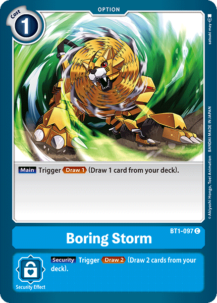 Boring Storm [BT1-097] [Release Special Booster Ver.1.0] | Card Merchant Takapuna