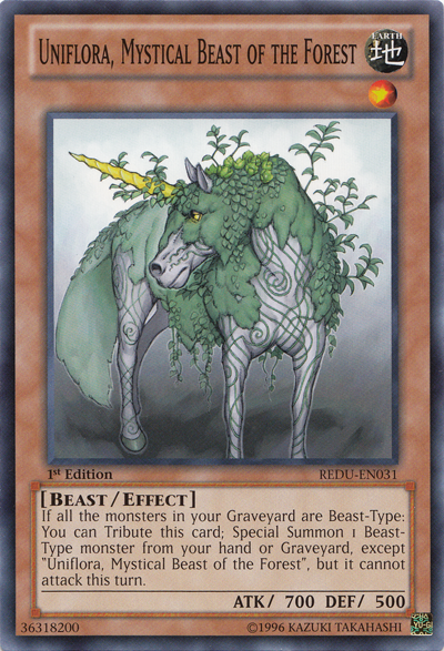 Uniflora, Mystical Beast of the Forest [REDU-EN031] Common | Card Merchant Takapuna