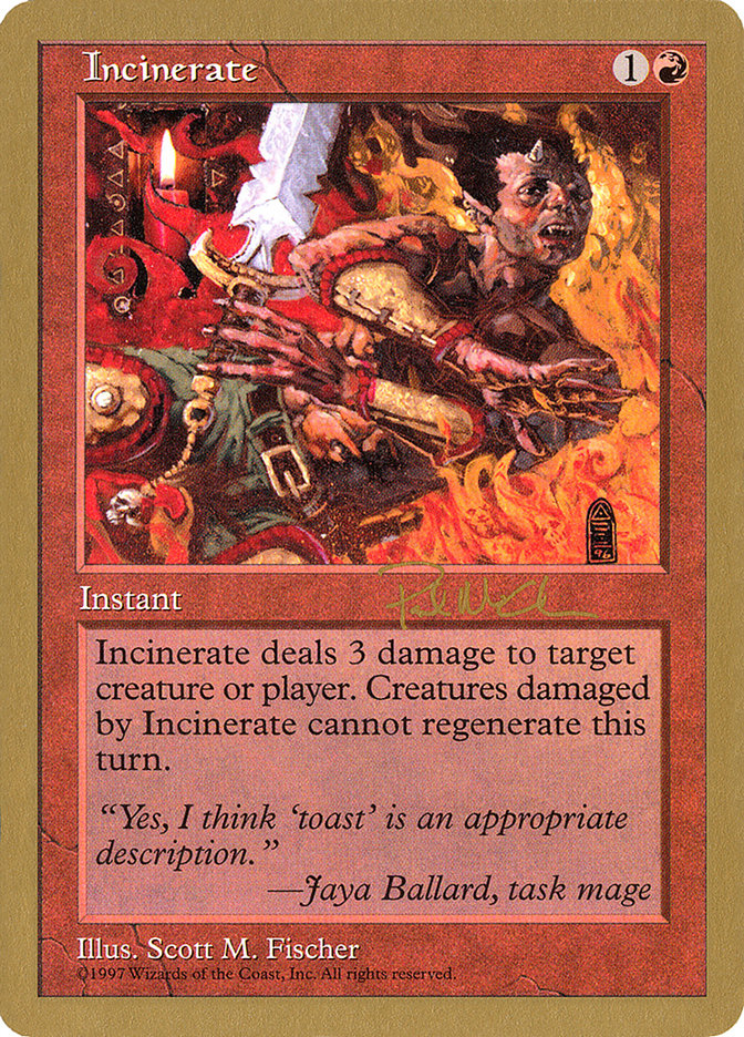 Incinerate (Paul McCabe) [World Championship Decks 1997] | Card Merchant Takapuna