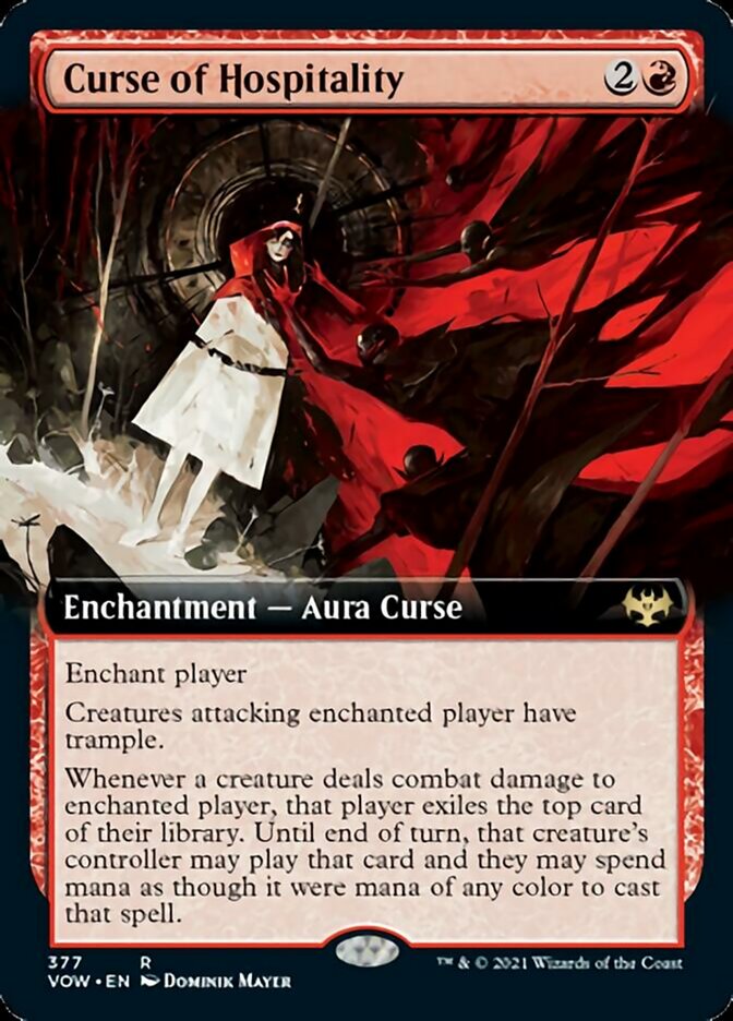 Curse of Hospitality (Extended Art) [Innistrad: Crimson Vow] | Card Merchant Takapuna