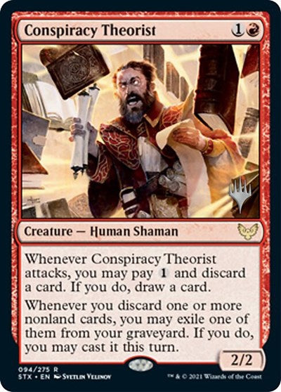 Conspiracy Theorist (Promo Pack) [Strixhaven: School of Mages Promos] | Card Merchant Takapuna