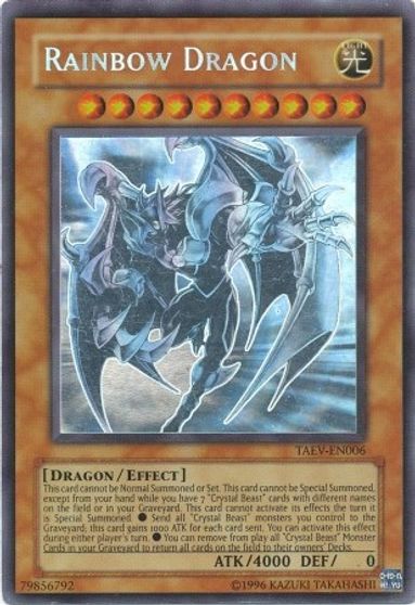 Rainbow Dragon (Chaos Neos Misprint) [TAEV-EN006] Ghost Rare | Card Merchant Takapuna