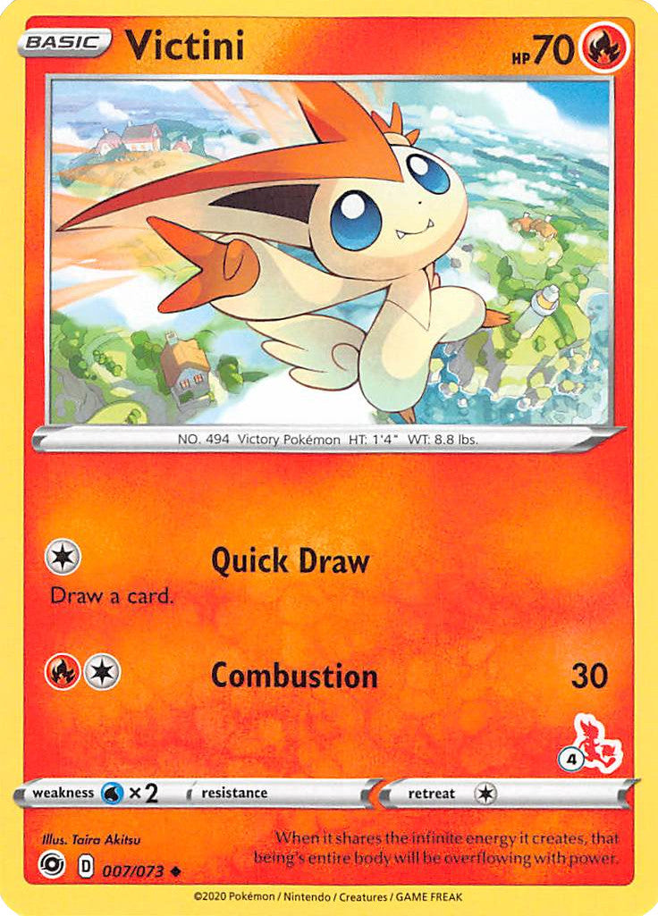 Victini (007/073) (Cinderace Stamp #4) [Battle Academy 2022] | Card Merchant Takapuna