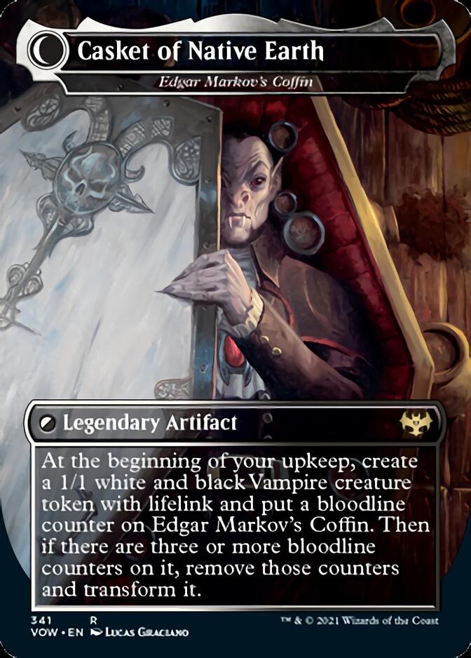 Edgar, Charmed Groom // Edgar Markov's Coffin - Dracula the Voyager // Casket of Native Earth [Innistrad: Crimson Vow] | Card Merchant Takapuna