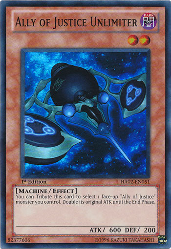 Ally of Justice Unlimiter [HA02-EN051] Super Rare | Card Merchant Takapuna