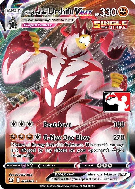 Single Strike Urshifu VMAX (086/163) [Prize Pack Series One] | Card Merchant Takapuna